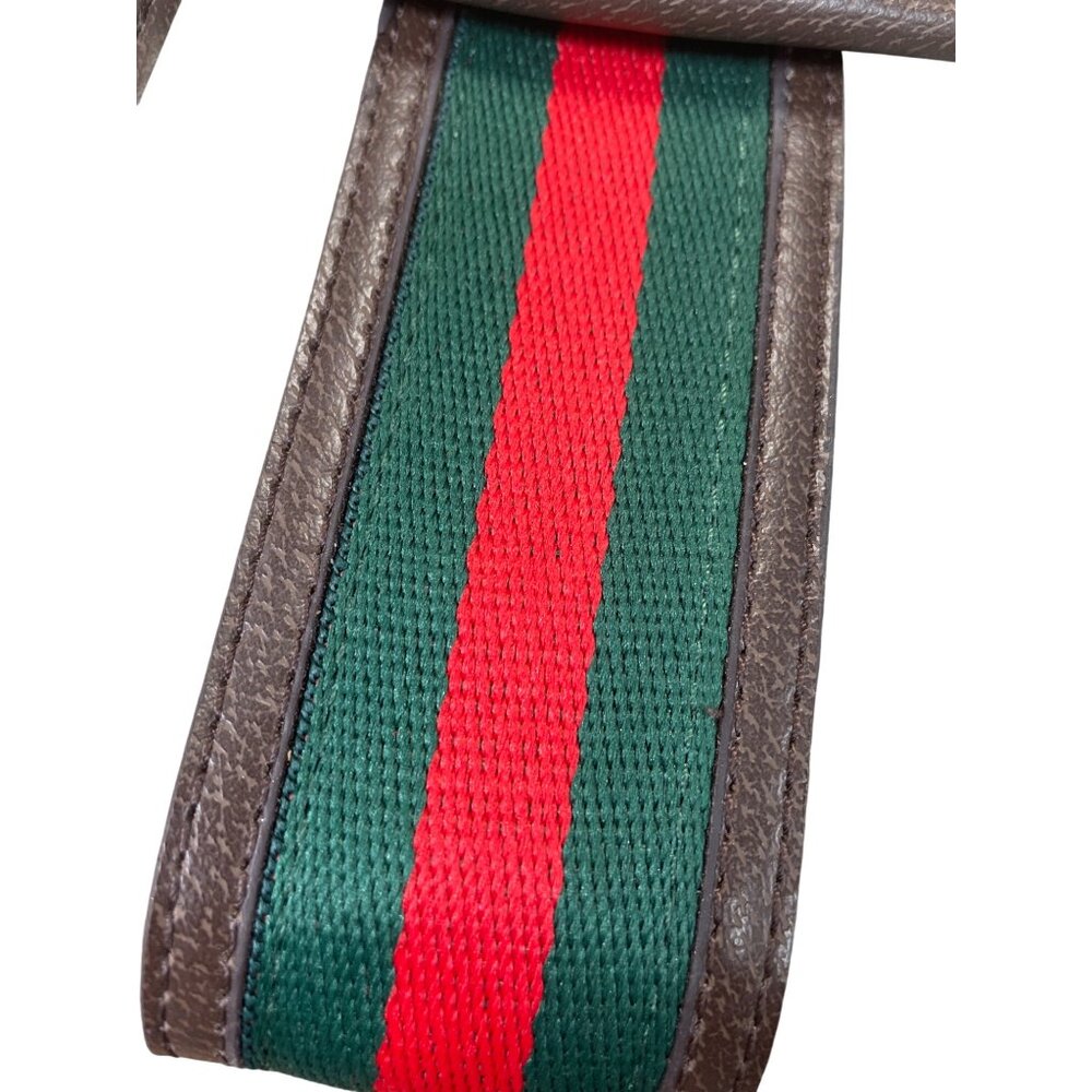 Gucci GG Supreme Canvas Ophidia womans brown red green crossbody SKU 8797 - Picture 3 of 16